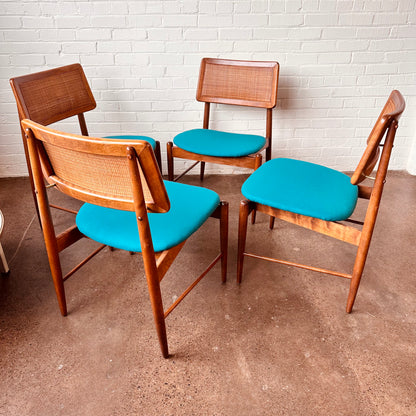 CONANT BALL DINING CHAIR SET WITH WOVEN CANE BACK