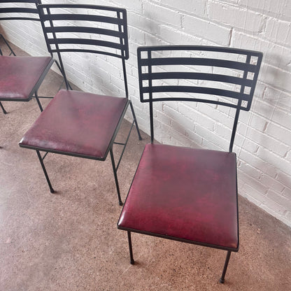TONY PAUL STYLE WROUGHT IRON OUTDOOR CHAIRS - SET OF 4