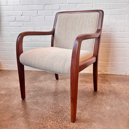 RESTORED VINTAGE DUNBAR WALNUT ACCENT CHAIRS