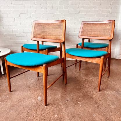 CONANT BALL DINING CHAIR SET WITH WOVEN CANE BACK