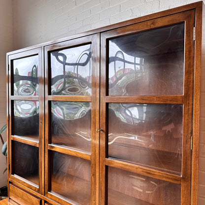 MARTINSVILLE BUBBLE GLASS HUTCH BY MERTON GERSHUN