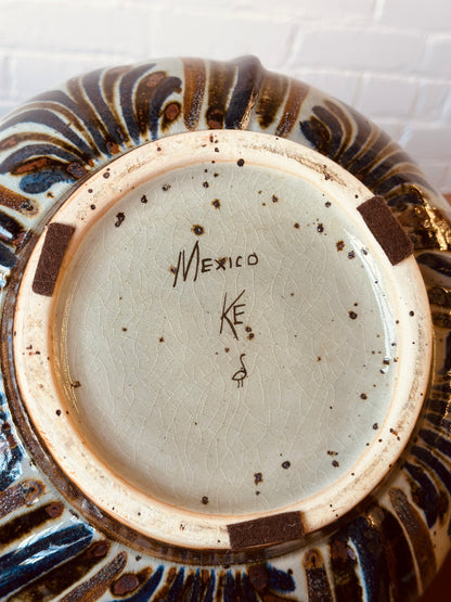 SIGNED KEN EDWARDS EL PALOMAR MEXICAN POTTERY BOWL