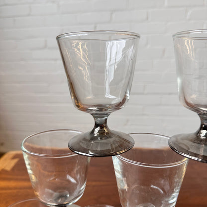SILVER LUSTER WHISKEY GLASSWARE - SET OF 9