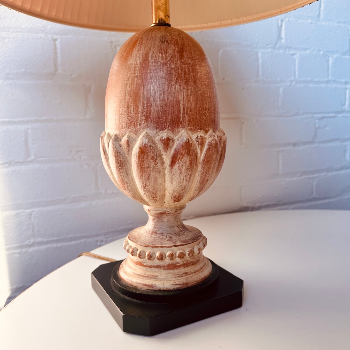 SARREID OF SPAIN OLD WORLD CARVED WOOD TABLE LAMP