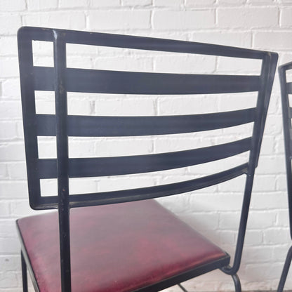TONY PAUL STYLE WROUGHT IRON OUTDOOR CHAIRS - SET OF 4