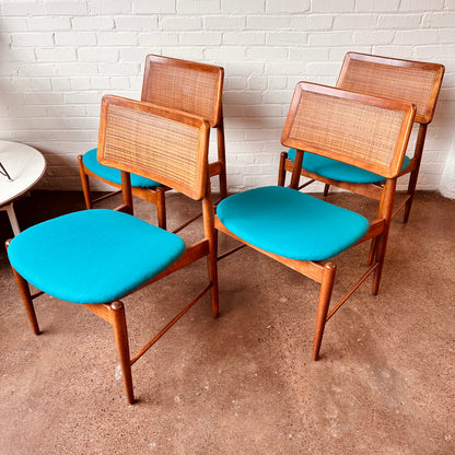CONANT BALL DINING CHAIR SET WITH WOVEN CANE BACK