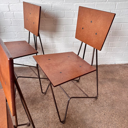 BRUCE GUESWEL INDUSTRIAL CHAIR IN ZINC & PLY