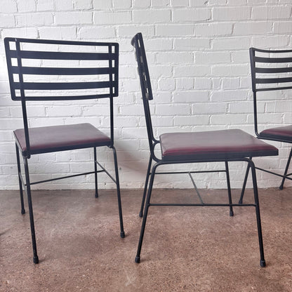 TONY PAUL STYLE WROUGHT IRON OUTDOOR CHAIRS - SET OF 4