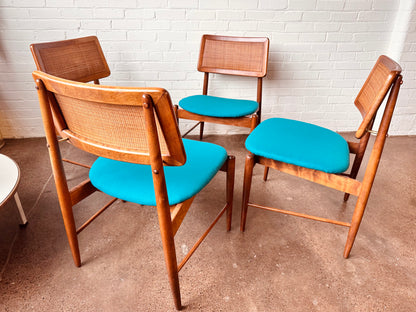 CONANT BALL DINING CHAIR SET WITH WOVEN CANE BACK