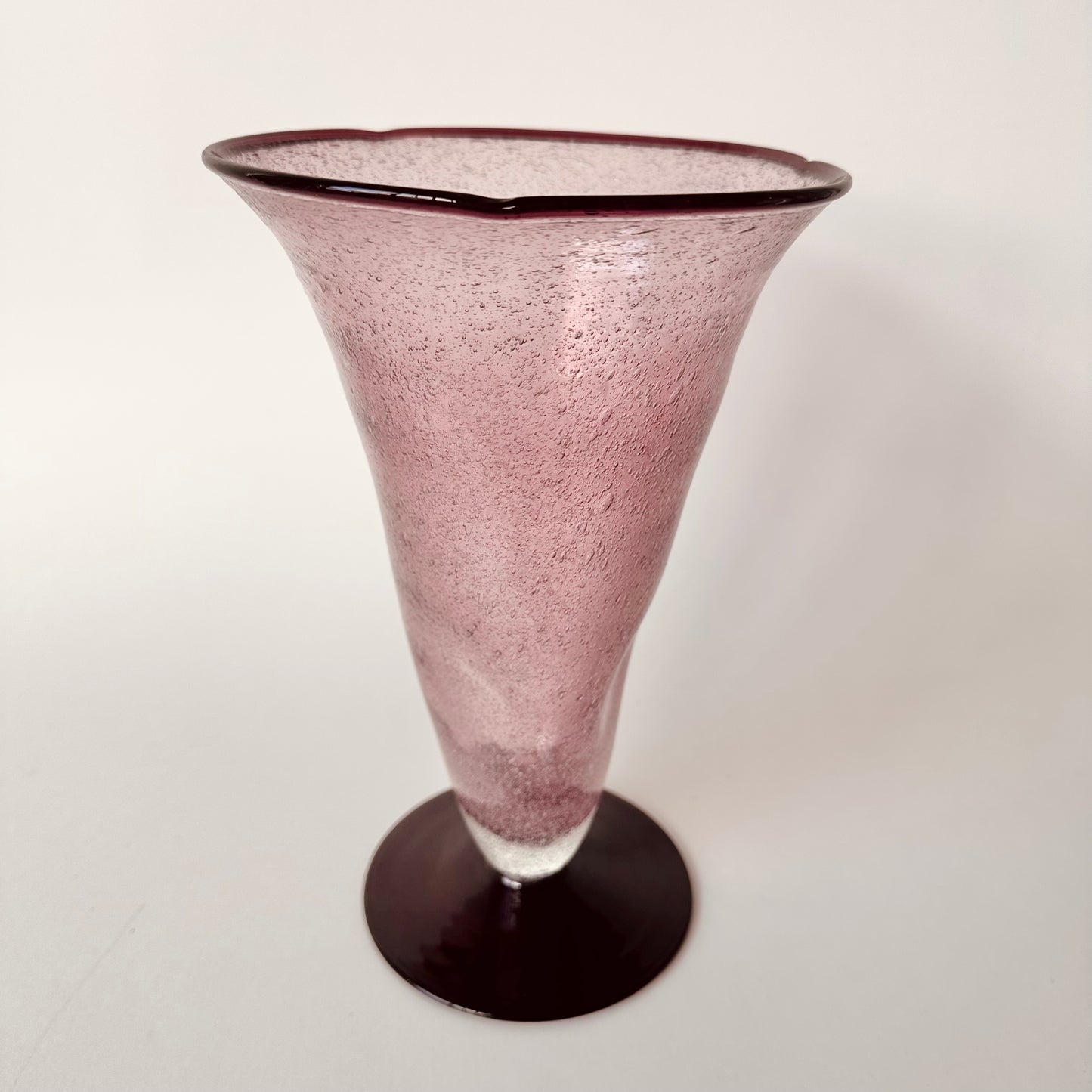 MODERNIST AMETHYST PURPLE BUBBLE VASE