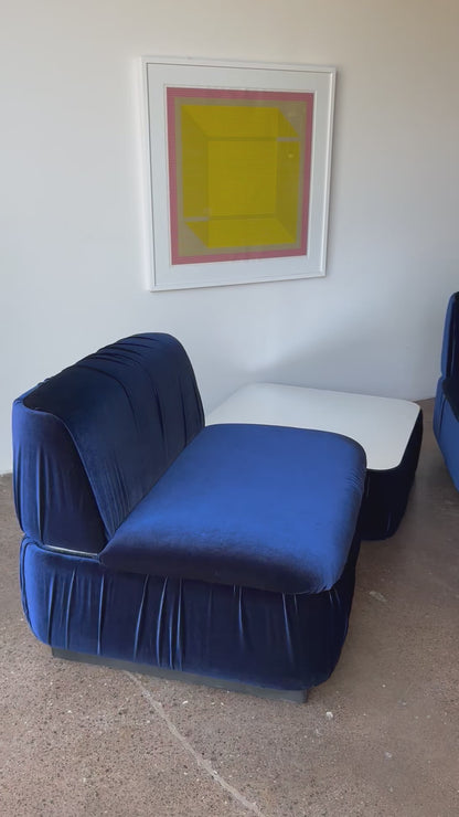 THONET CUBE SOFA AND OTTOMAN SET