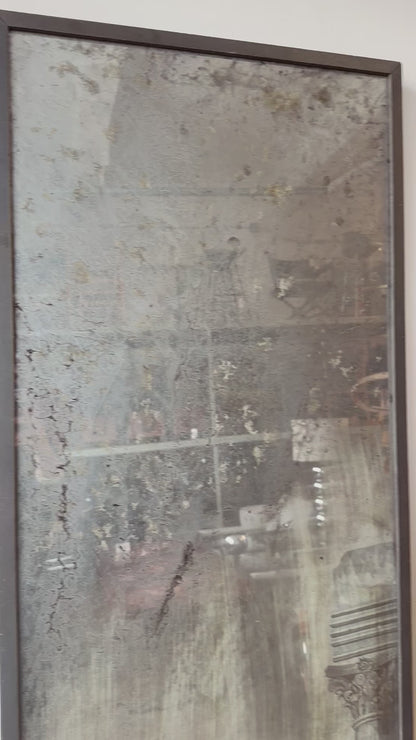 AGED MERCURY MIRROR GRECIAN WALL PANEL