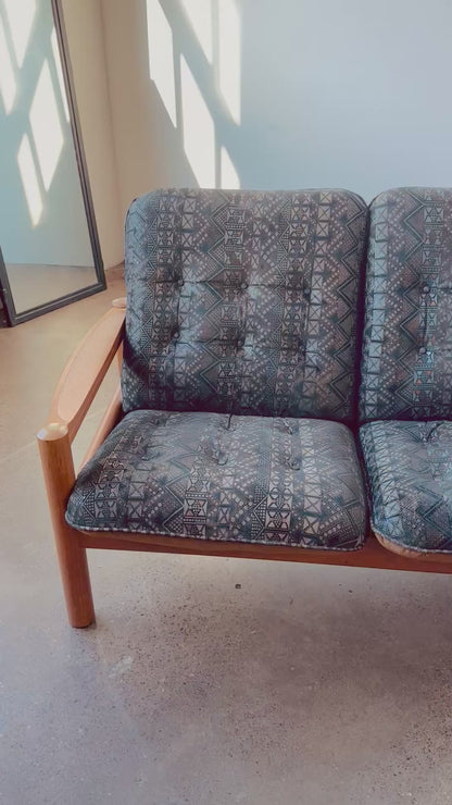 DANISH MODERN TEAK LOVESEAT