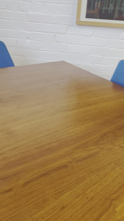 MCM WALNUT DINING TABLE WITH THREE LEAVES