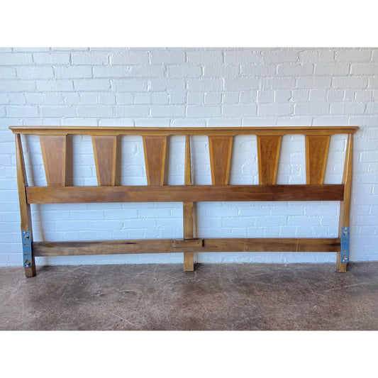 1960S MCM KING SIZE WALNUT HEADBOARD