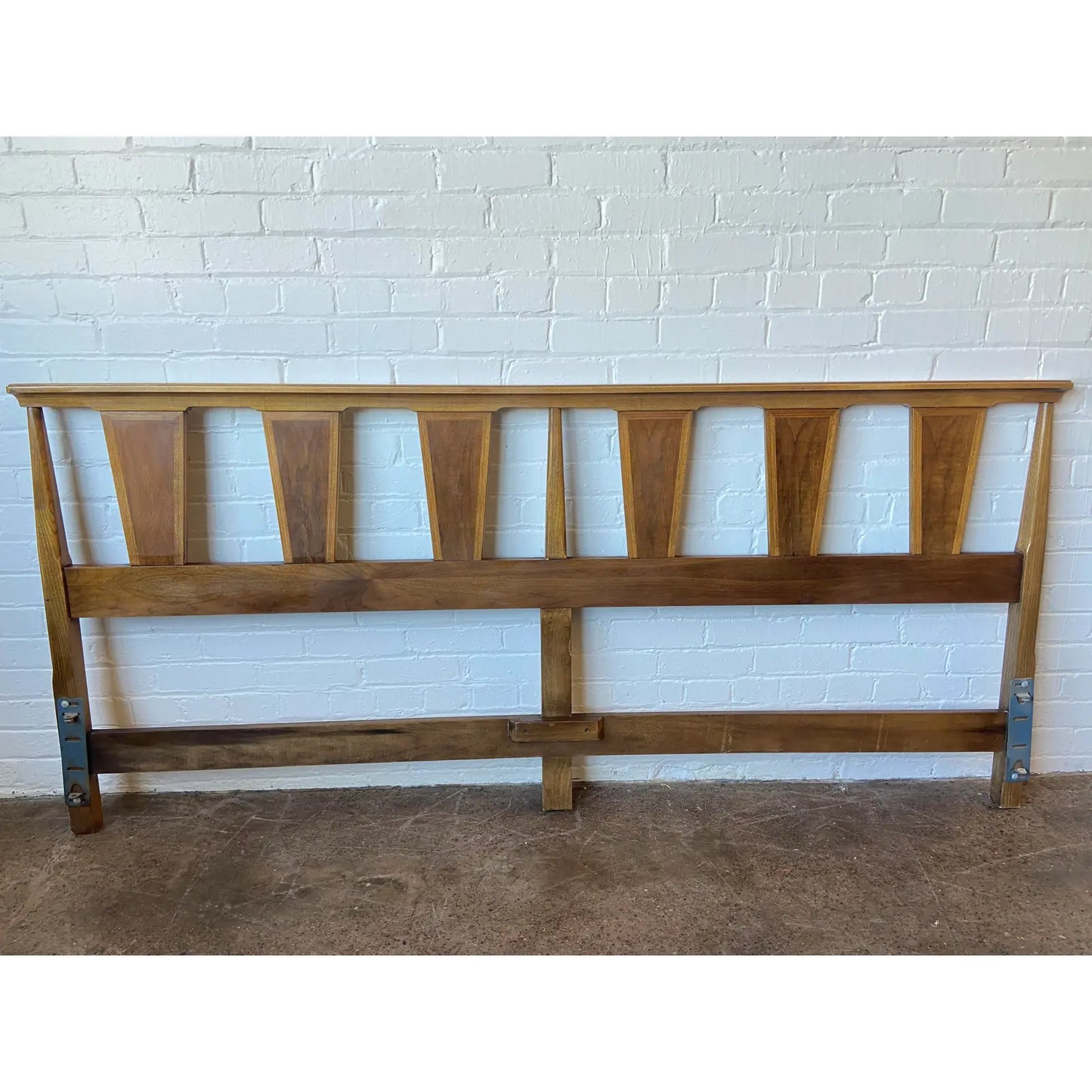 1960S MCM KING SIZE WALNUT HEADBOARD