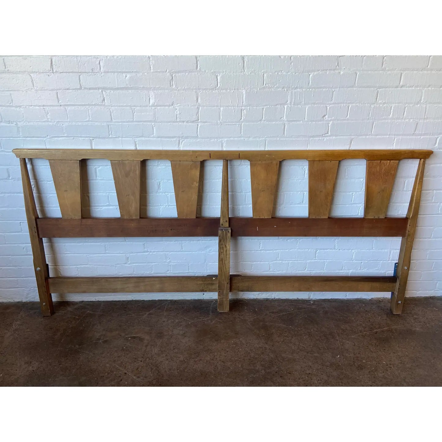 1960S MCM KING SIZE WALNUT HEADBOARD