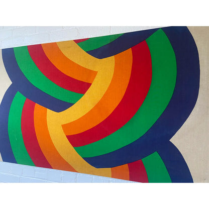 1977 FINLAYSON RAINBOW BRAID CANVAS WALL ART