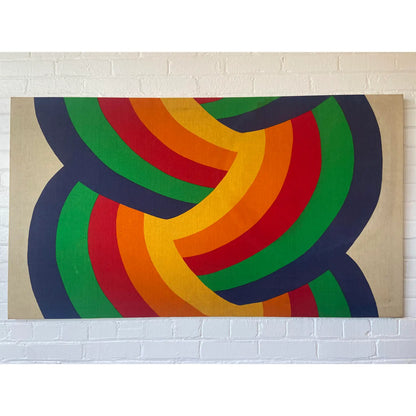 1977 FINLAYSON RAINBOW BRAID CANVAS WALL ART
