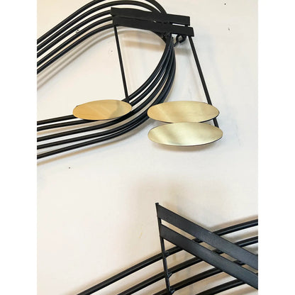 1980'S CURTIS JERE JAZZ MUSICAL METAL WALL ART