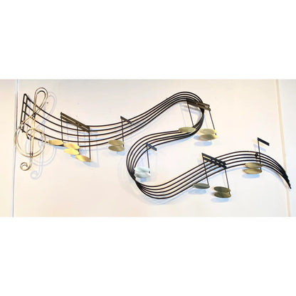 1980'S CURTIS JERE JAZZ MUSICAL METAL WALL ART