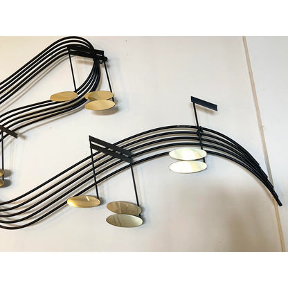 1980'S CURTIS JERE JAZZ MUSICAL METAL WALL ART