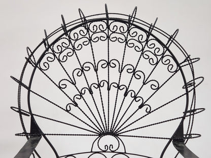 JOHN SALTERINI IRON PEACOCK ROCKING CHAIR