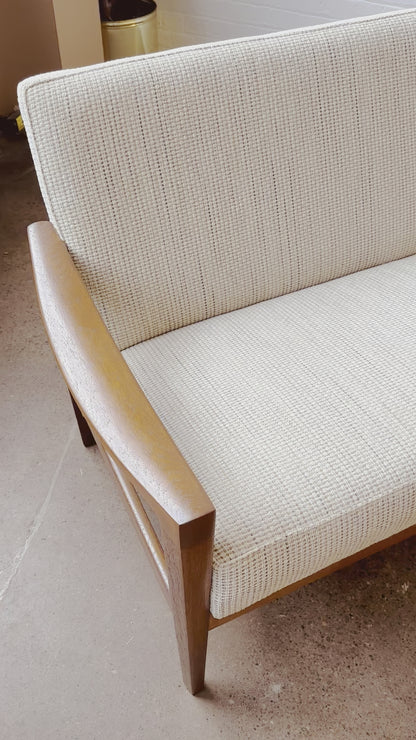 NEW RESTORED NORWEGIAN MODERN WALNUT SOFA
