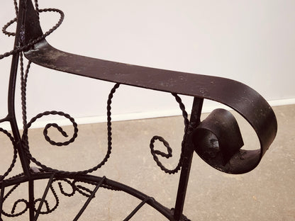 JOHN SALTERINI IRON PEACOCK ROCKING CHAIR