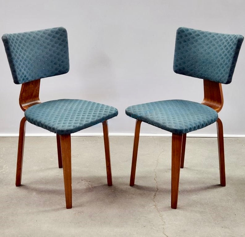 COR ALONS 1950 BENTWOOD PLY ACCENT CHAIRS PAIR