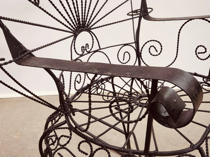 JOHN SALTERINI IRON PEACOCK ROCKING CHAIR
