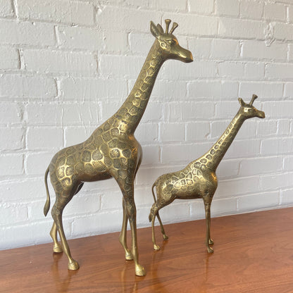 MCM BRASS GIRAFFE DECOR - PAIR