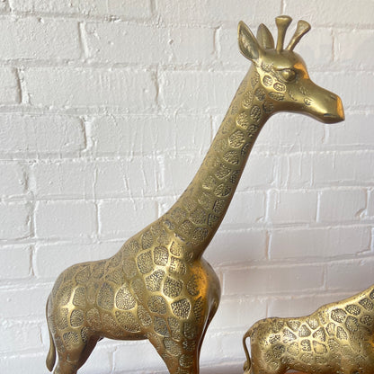 MCM BRASS GIRAFFE DECOR - PAIR