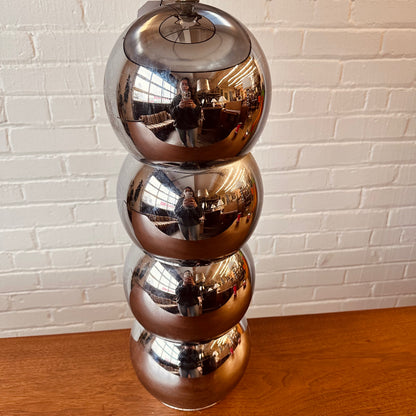 MCM BLACK SHADE CHROME BALL LAMP