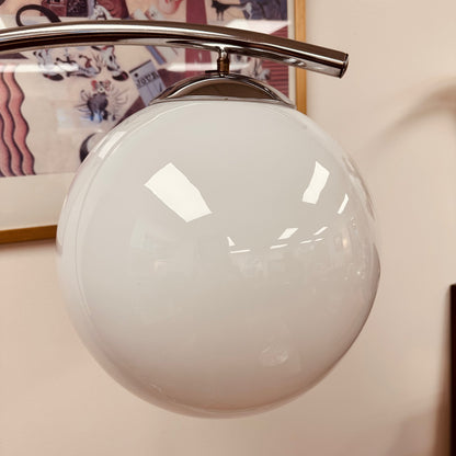 MCM ARCHED FLOOR LAMP WITH LARGE GLOBE
