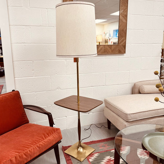 MCM LAUREL FLOOR LAMP WITH INTEGRATED TABLE & SHADE