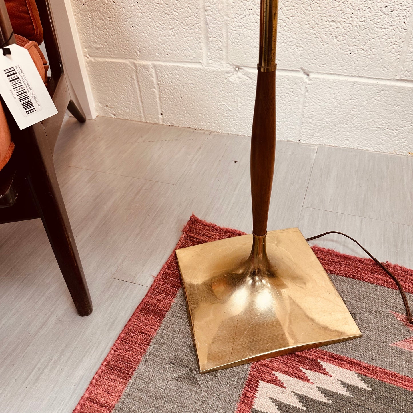 MID-CENTURY LAUREL FLOOR LAMP WITH INTEGRATED TABLE + SHADE