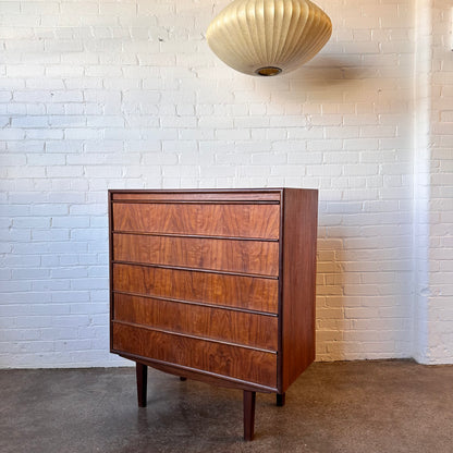 DANISH TEAK CHEST WITH 5 DRAWERS