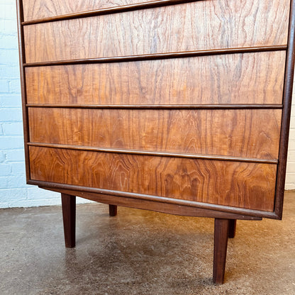 DANISH TEAK CHEST WITH 5 DRAWERS