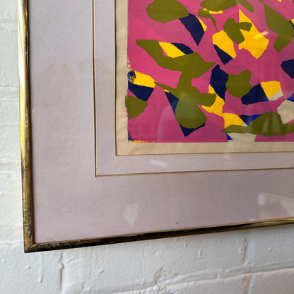SILKSCREEN PRINT BY RACHEL LEIBSON, FRAMED