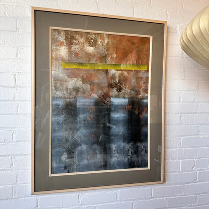 FRAMED ABSTRACT MIXED MEDIA ART