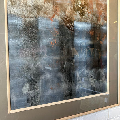 FRAMED ABSTRACT MIXED MEDIA ART