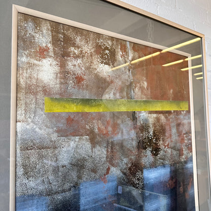 FRAMED ABSTRACT MIXED MEDIA ART