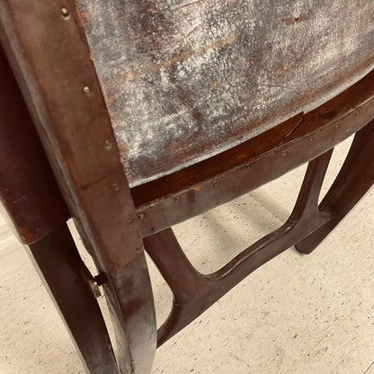 VINTAGE ANGEL PAZMINO LEATHER ARM CHAIR FROM ECUADOR