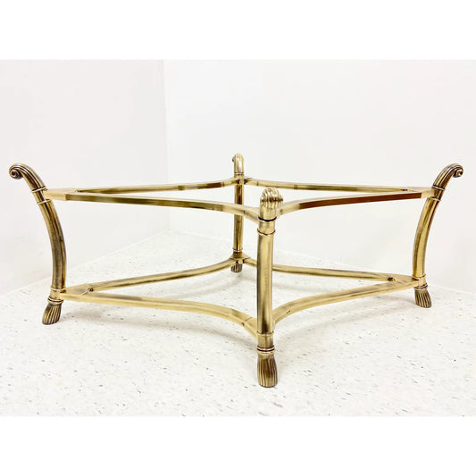 SOLID BRASS COFFEE TABLE BASE IN ART DECO STYLE