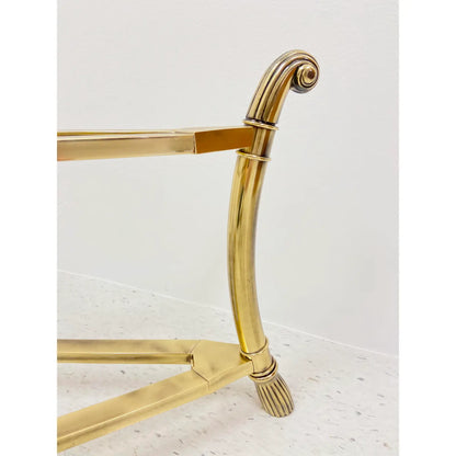 SOLID BRASS COFFEE TABLE BASE IN ART DECO STYLE