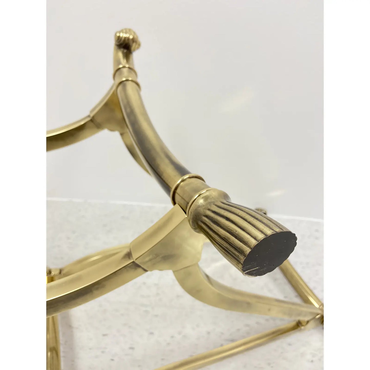 SOLID BRASS COFFEE TABLE BASE IN ART DECO STYLE