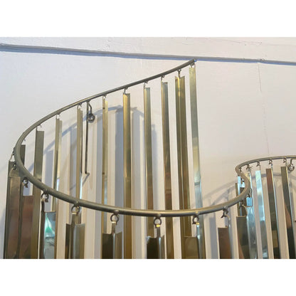 CURTIS JERE GOLDEN WAVE WALL SCULPTURE, 1980S