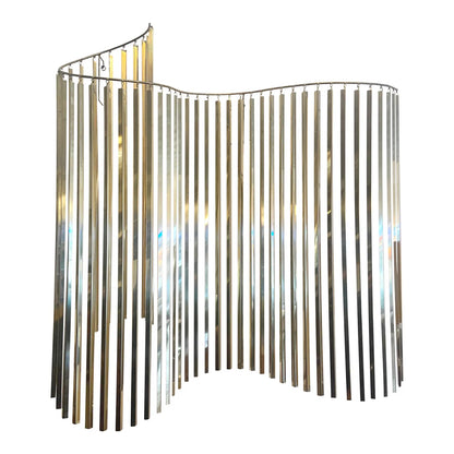 CURTIS JERE GOLDEN WAVE WALL SCULPTURE, 1980S