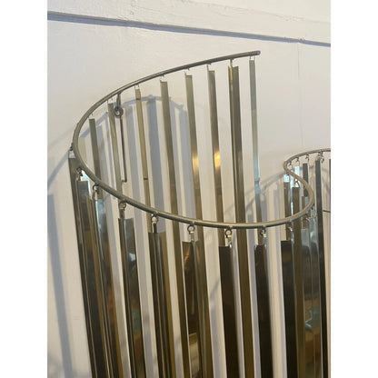 CURTIS JERE GOLDEN WAVE WALL SCULPTURE, 1980S